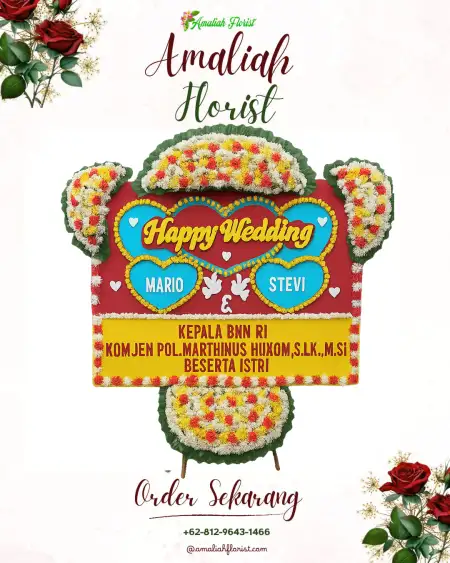 Papan Bunga Pernikahan Baran